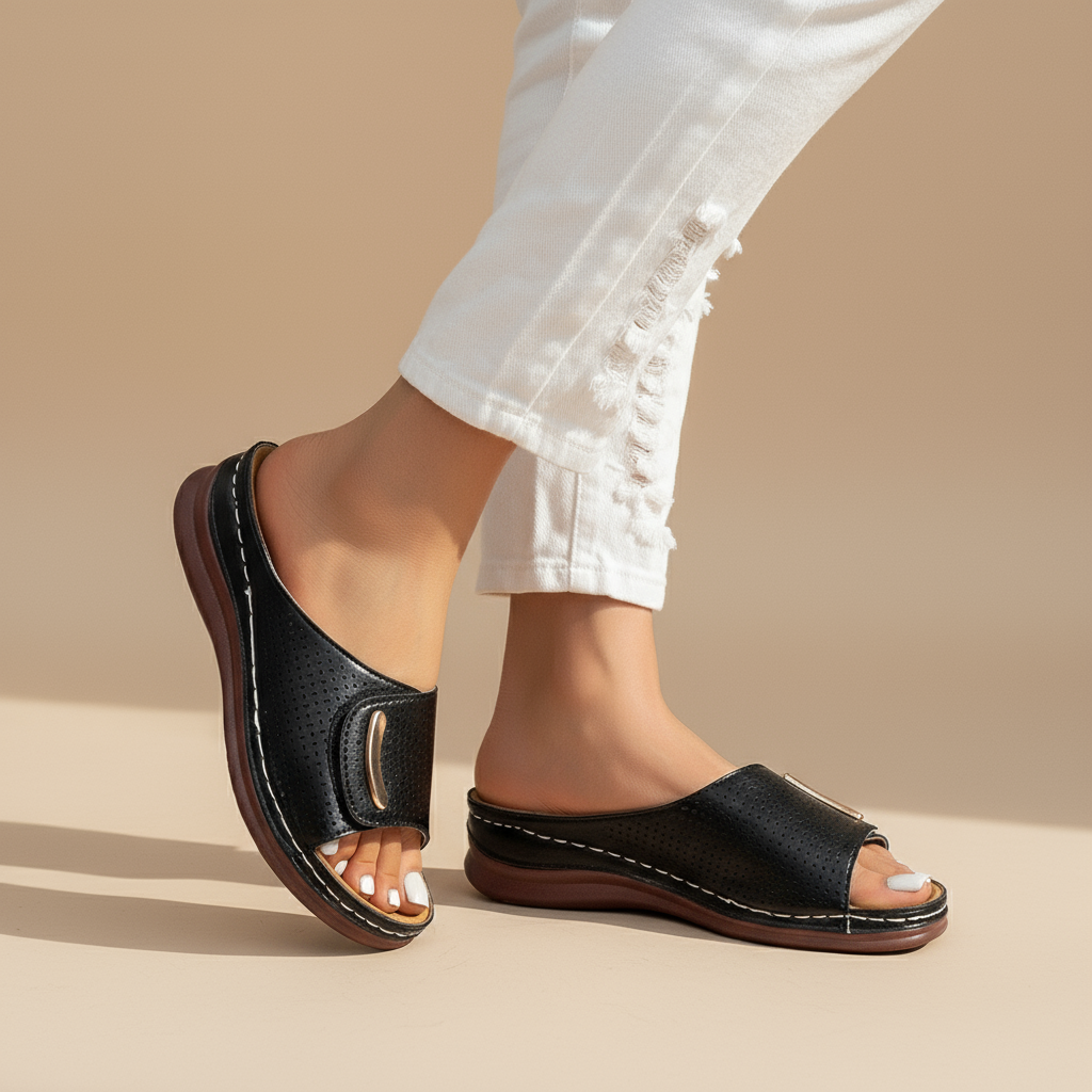 Sandales Urbaines Élégantes Joanna en Cuir Raffiné - Maison Claire et Sylvie