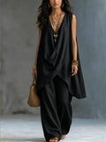Mireille | Conjunto Negro Escote Cruzado