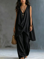 Mireille | Conjunto Negro Escote Cruzado