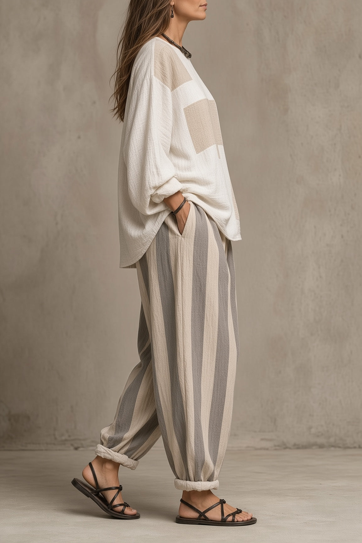 Tessa | Conjunto Oversize a Rayas
