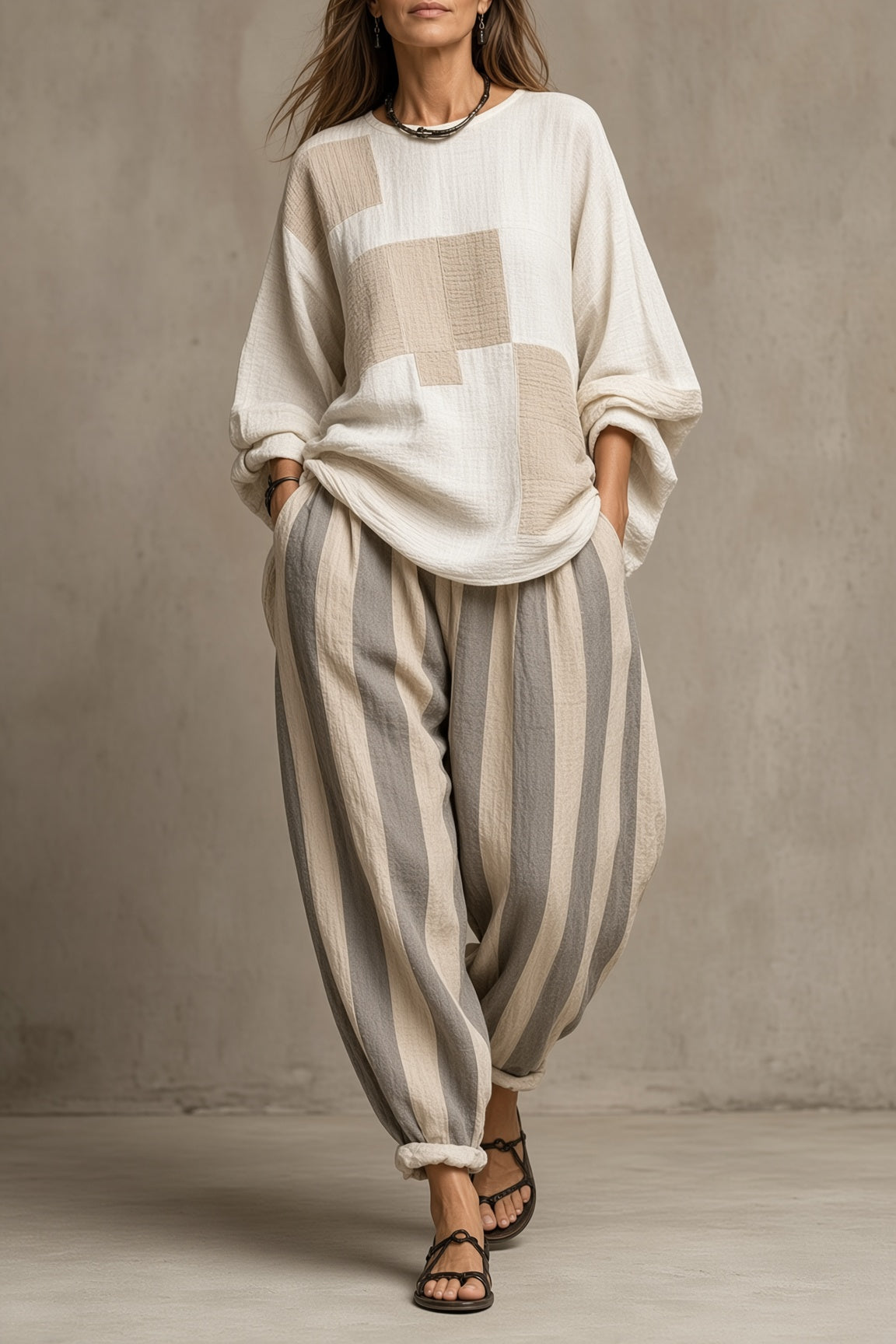 Tessa | Conjunto Oversize a Rayas