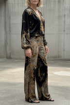 Tessa | Conjunto Vintage Blusa y Pantalón