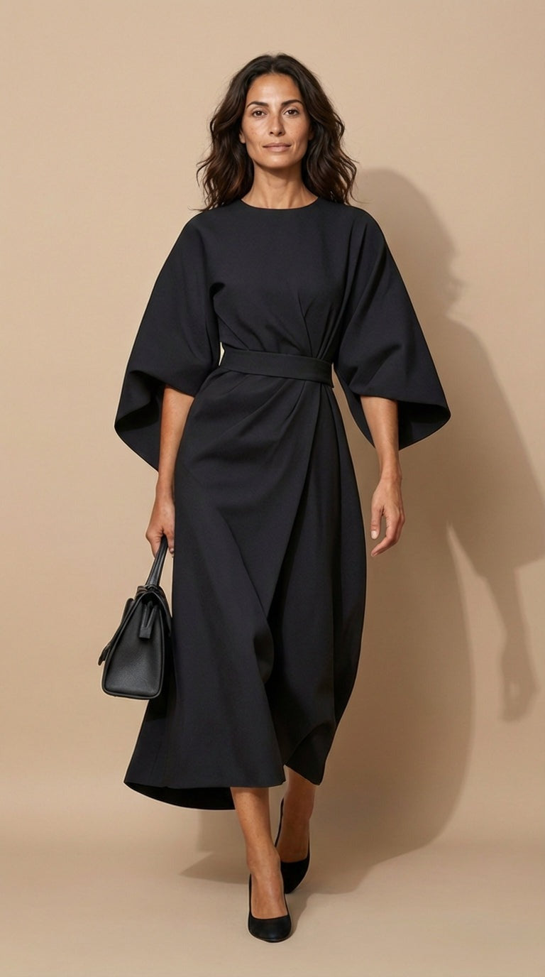 Maya | Vestido con manga de farol