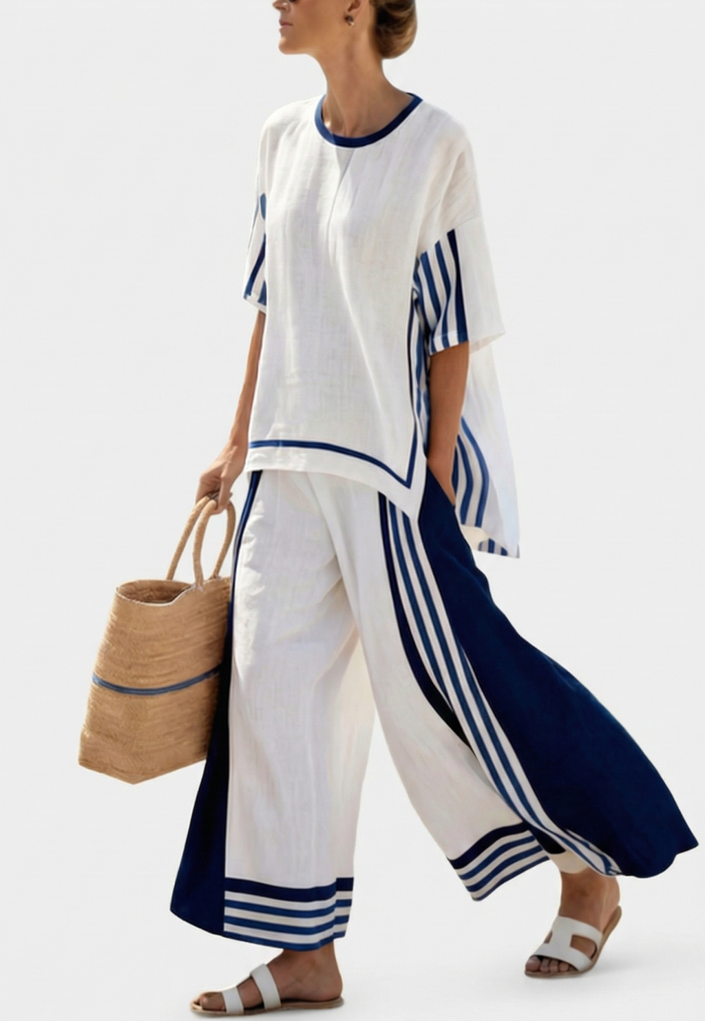 Reva | Conjunto de camisa y pantalón en lino y algodón