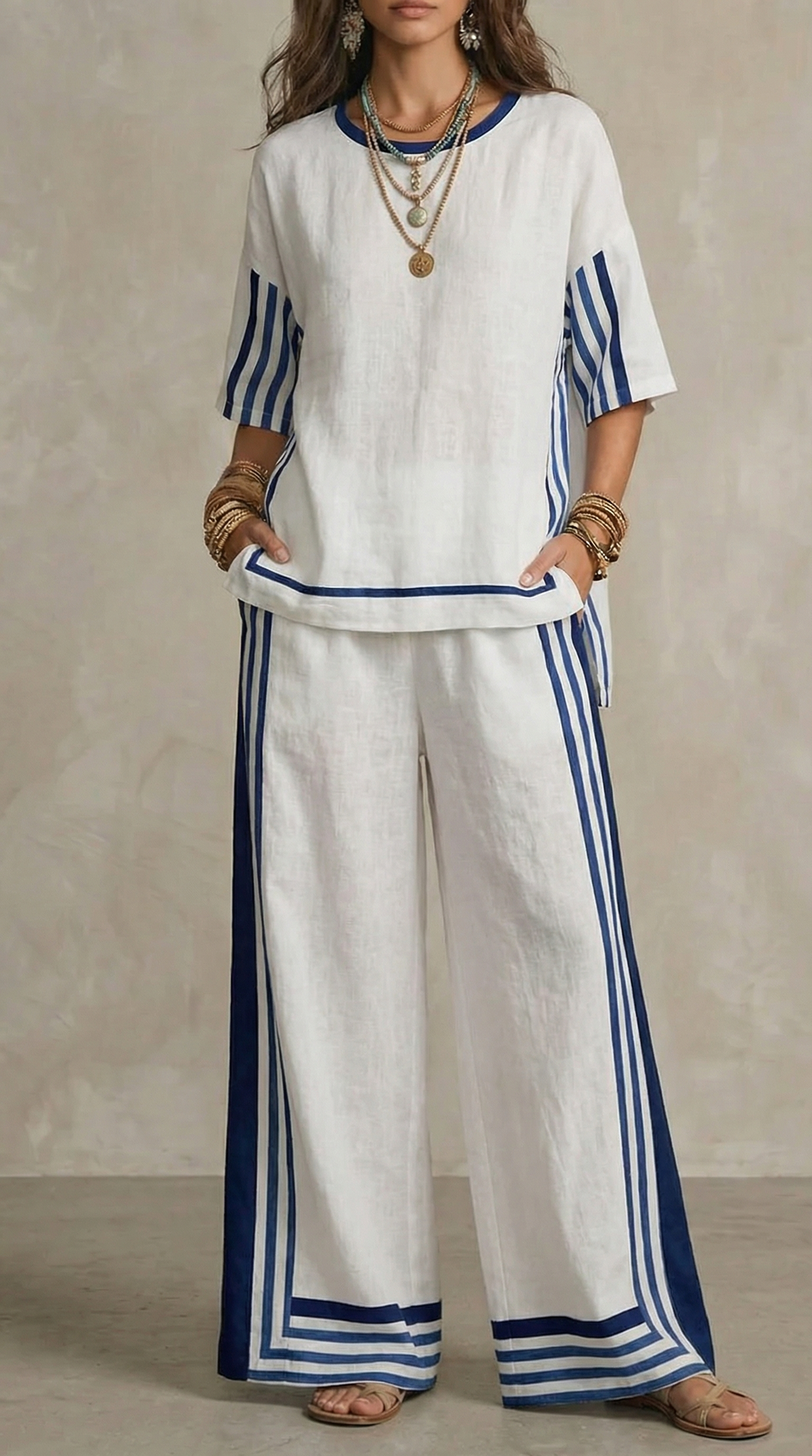 Reva | Conjunto de camisa y pantalón en lino y algodón