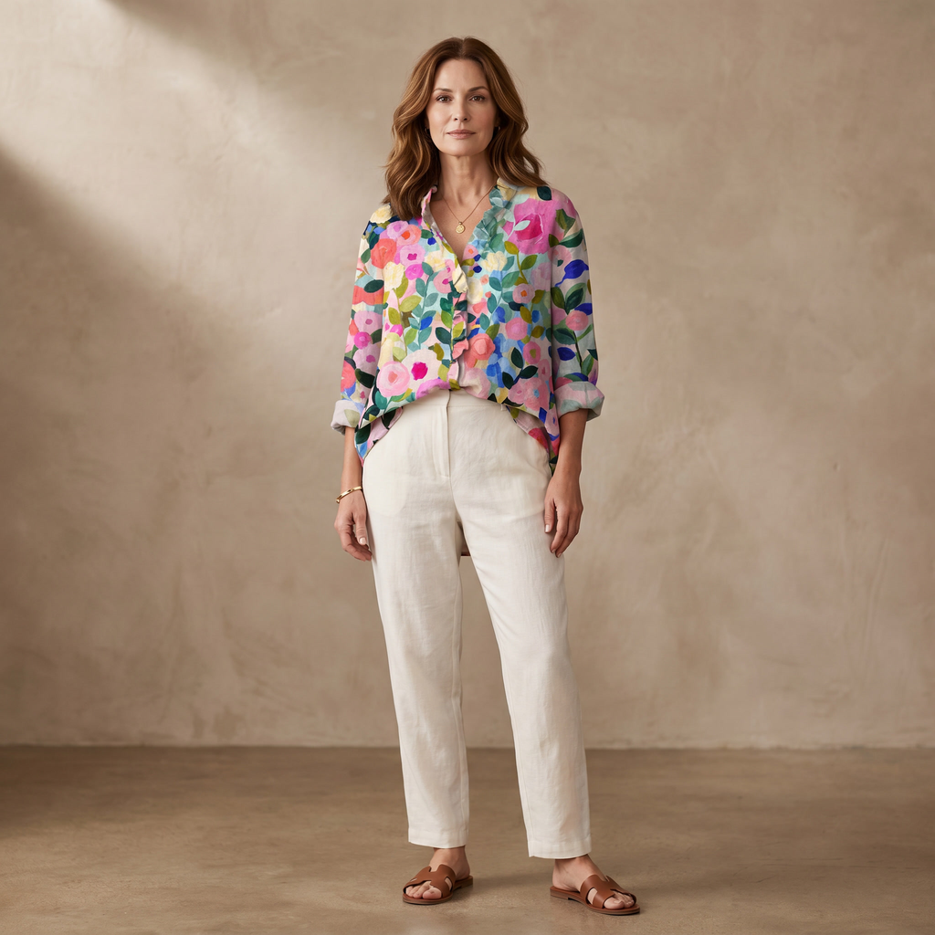 Margot | Blusa estampado de artista