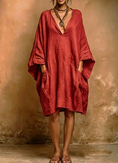 Fiorella | Vestido oversize de cuello en V