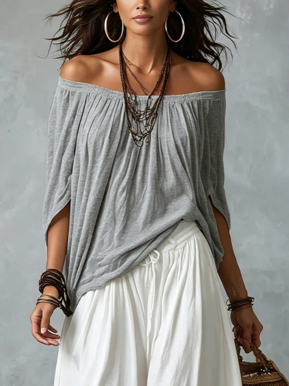 Morgane | Conjunto Boho Hombros Descubiertos