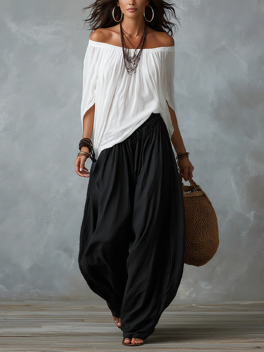 Morgane | Conjunto Boho Hombros Descubiertos