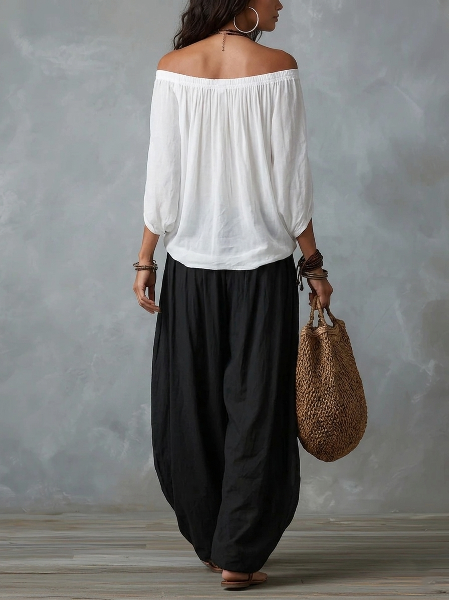 Morgane | Conjunto Boho Hombros Descubiertos