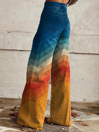 Léa | Vaquero retro degradado zigzag