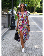 Talia | Vestido floral con escote en V