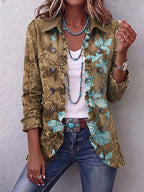 Sundara | Chaqueta Floral Vintage Degradado con Volantes