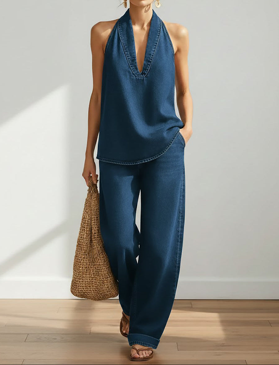 Ivy | Conjunto a Juego Efecto Vaquero Vintage Lavado