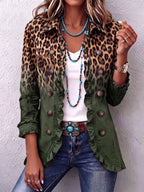 Elspeth | Blazer Ombré Leopardo con Volantes