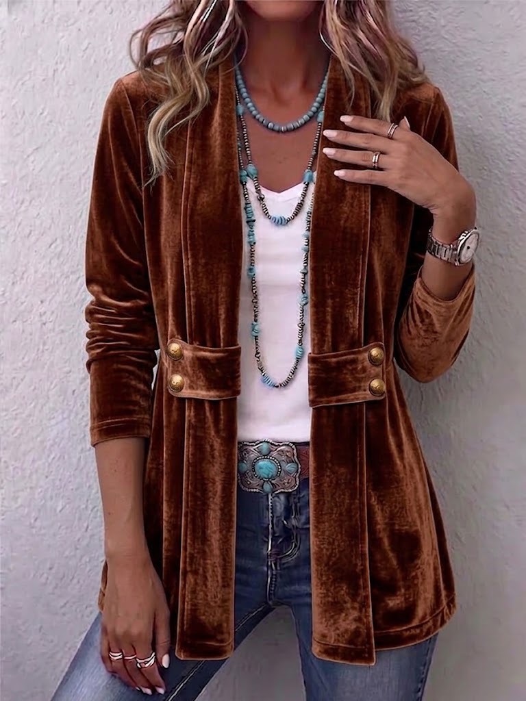 Holliwell | Chaqueta Vintage con Solapa y Botones