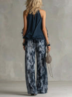 Luci | Conjunto de top y pantalón ancho en chifón