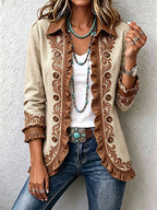 Dawncroft | Chaqueta Floral Bordada con Volantes