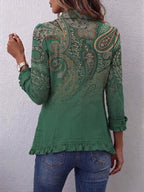 Jemara | Chaqueta Bohemia Paisley con Volantes
