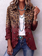 Elspeth | Blazer Ombré Leopardo con Volantes