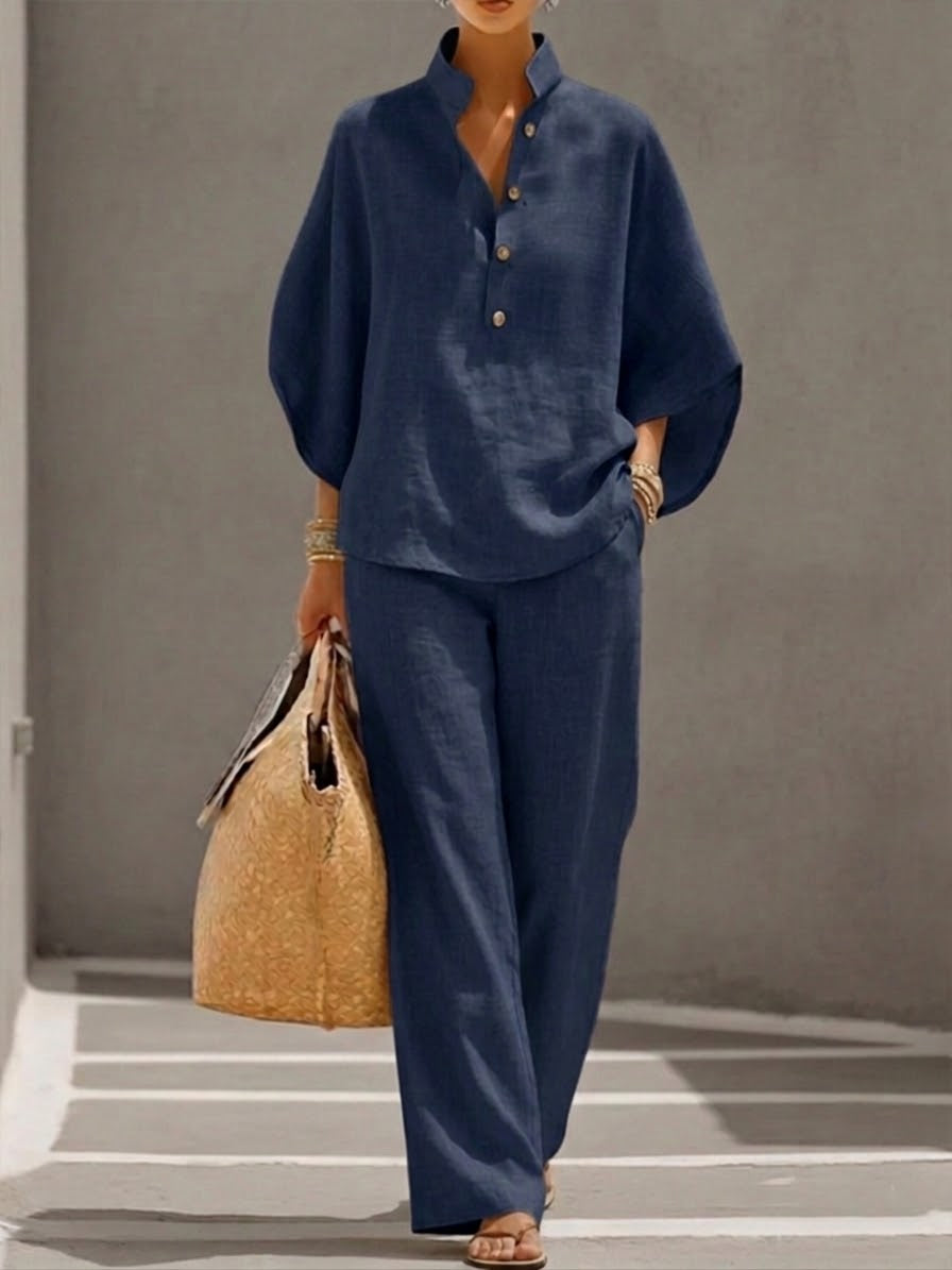 Eva | Conjunto de dos piezas en lino y algodón
