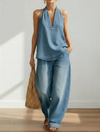 Ivy | Conjunto a Juego Efecto Vaquero Vintage Lavado
