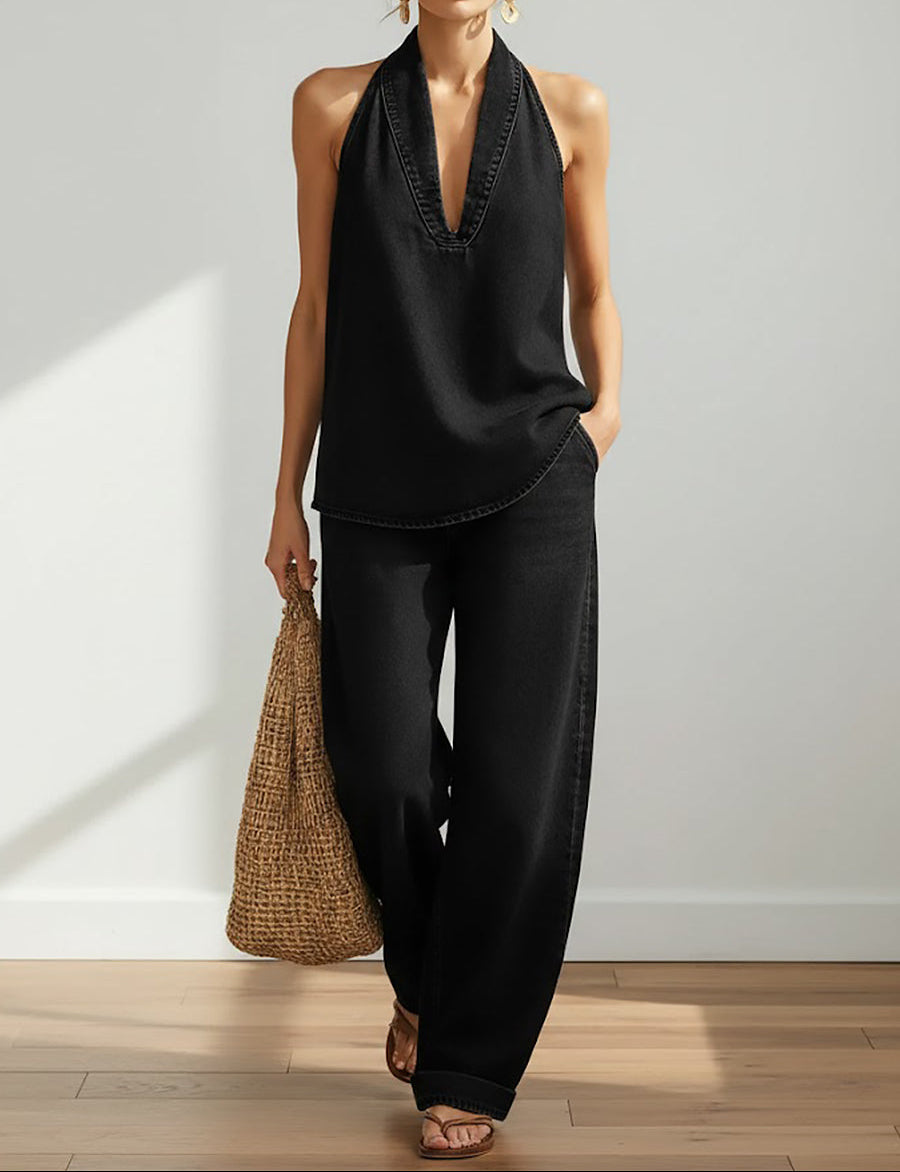 Ivy | Conjunto a Juego Efecto Vaquero Vintage Lavado