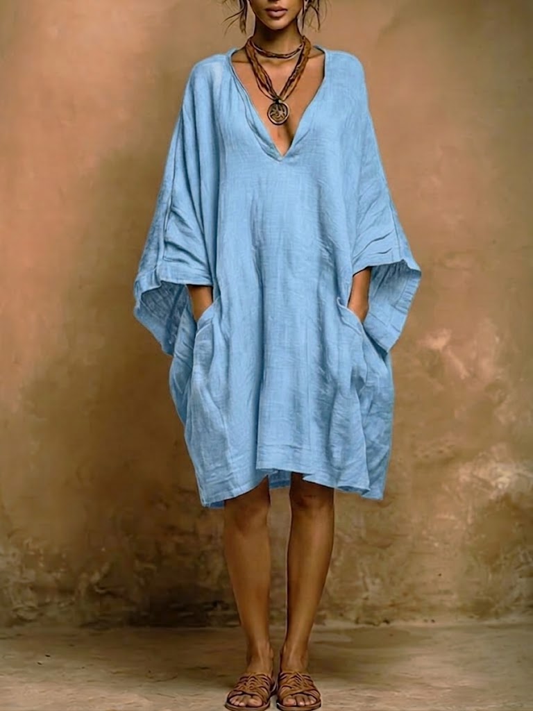 Fiorella | Vestido oversize de cuello en V