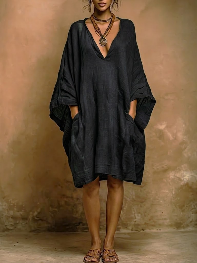 Fiorella | Vestido oversize de cuello en V