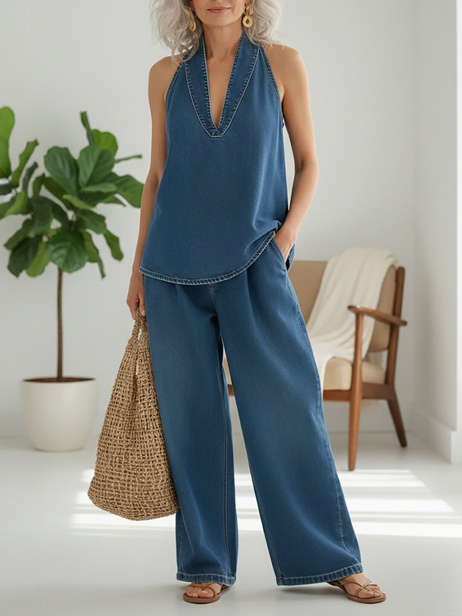 Ivy | Conjunto a Juego Efecto Vaquero Vintage Lavado