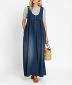 Karen | Vestido Largo Vaquero Vintage Lavado