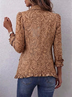 Vyclara | Chaqueta Floral Vintage con Volantes