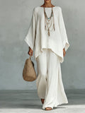 Celine™ | Elegantes Leinen-Zweiteiler-Set