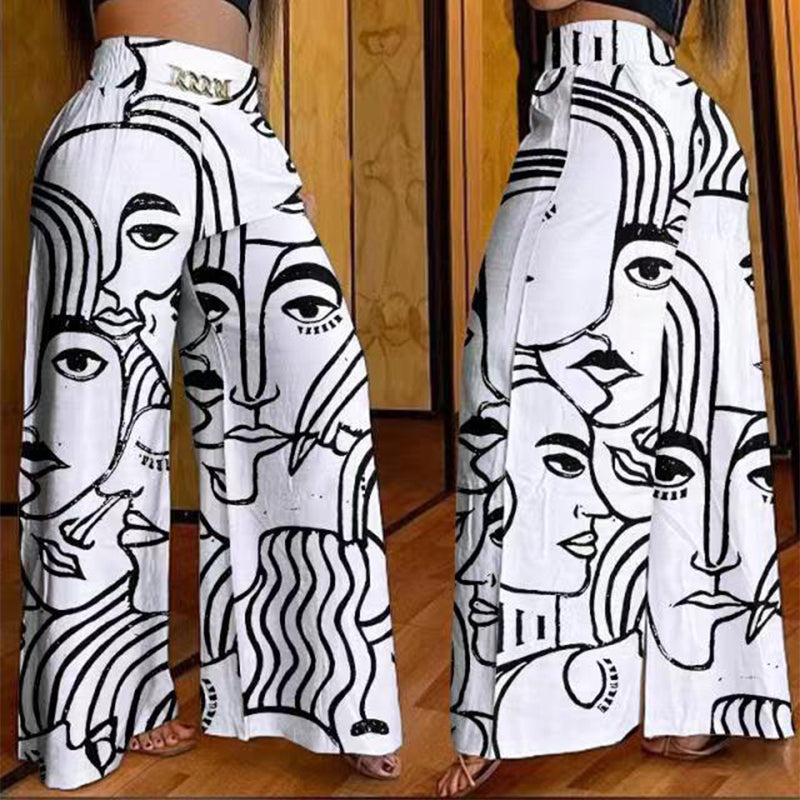 Évelyne | Pantalón ancho de talle alto