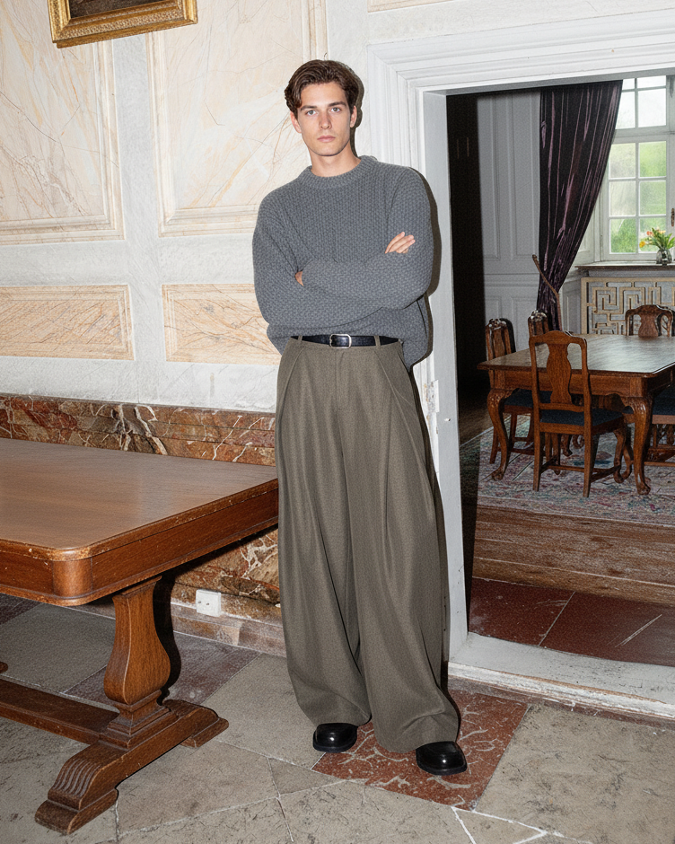 Sam | Pantalón wide-leg de pinzas