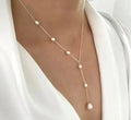 Collar Vintage con Colgante y Perlas
