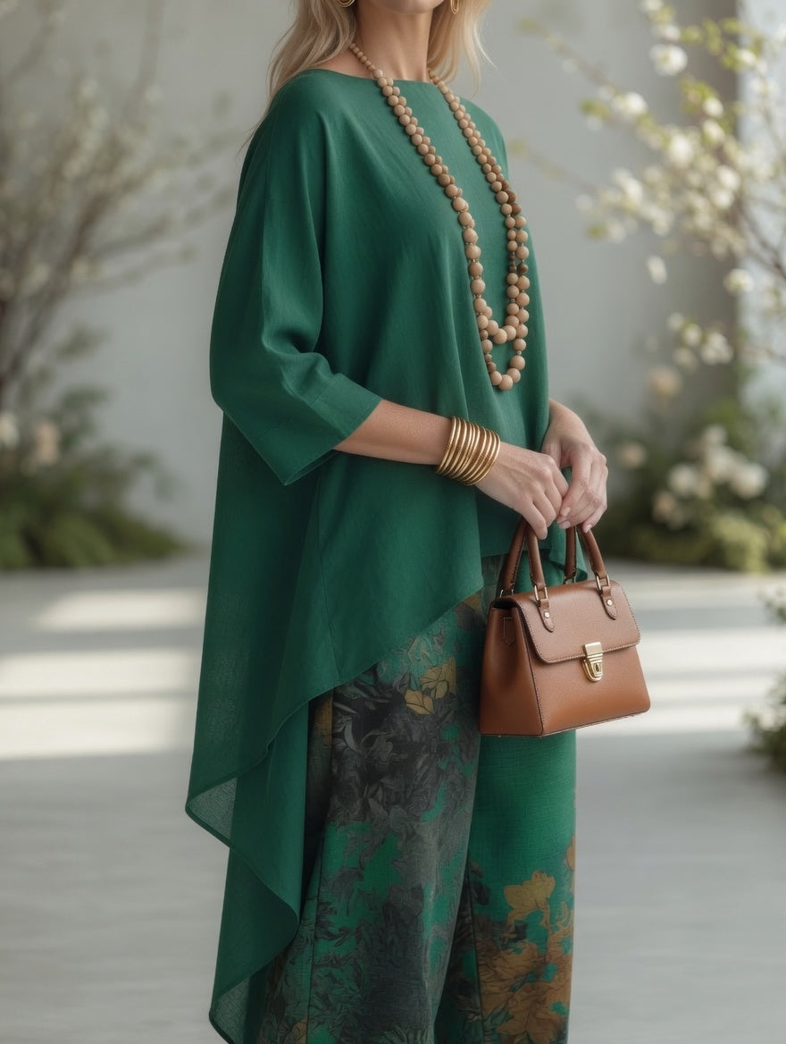 Luna | Conjunto Boho Estampado Botánico